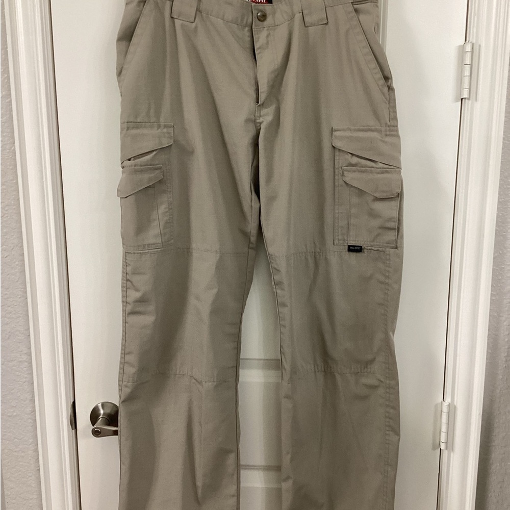 Tan Straight Leg Utility Pants